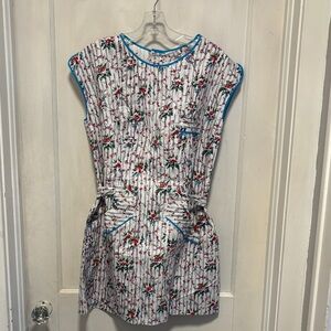 Vintage DW In de Werkbroe Kwaliteit Dutch Floral English Garden Work Apron Smock